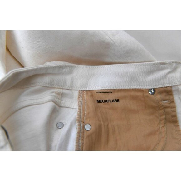 Seven For All Mankind Jeans Womens 28 White Mega Flare Denim Boho Western NEW - Picture 11 of 14